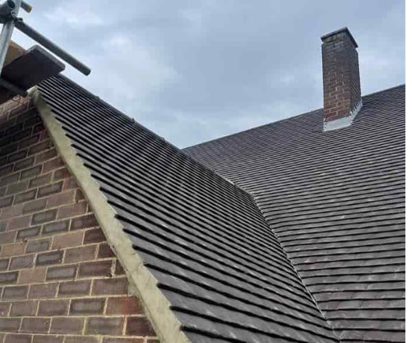 This is a photo of a pitched roof which is newly installed. Works carried out by GKL Roofing Tickhill